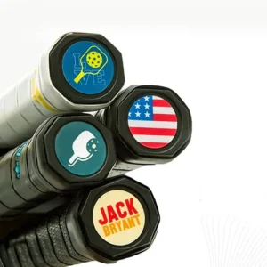 Custom Branded Pickleball Paddle End Cap with Precision Printed Logo for Brand Identity