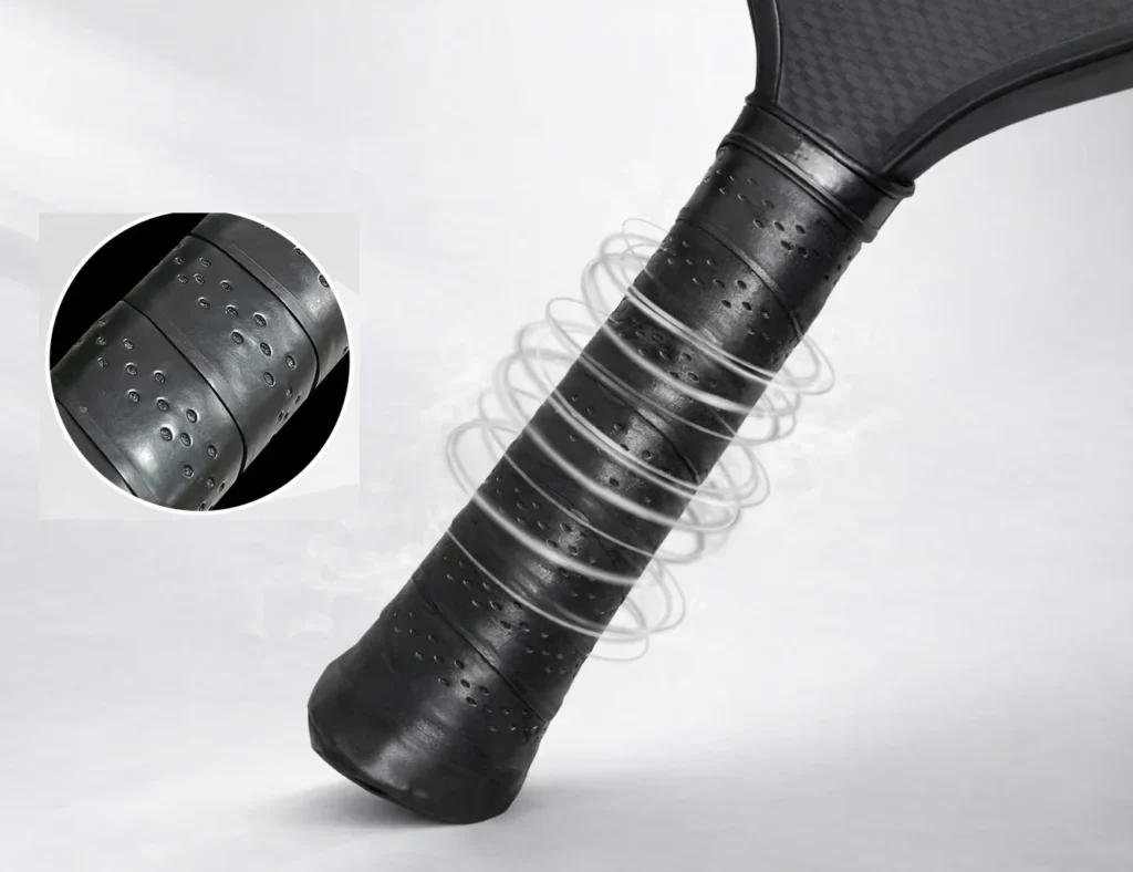 Ergonomic Contoured Pickleball Paddle Grip - Perforated and Cushioned for Maximum Comfort and Sweat Absorption