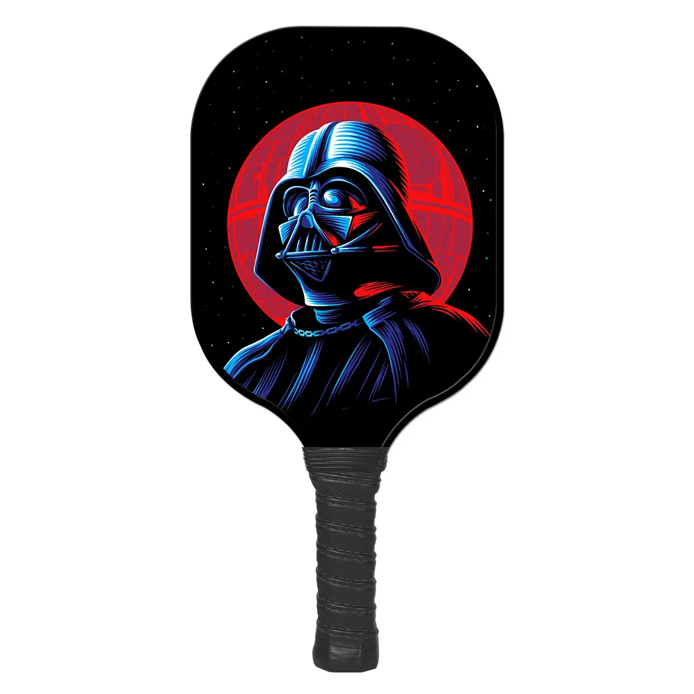 Close-up detail of the high-definition UV printing on a fiberglass composite paddle surface, showcasing the smooth and durable finish.