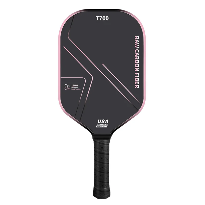 Close-up of the T700 raw carbon fiber surface, highlighting the permanent peel-ply texture for maximum spin and ball bite.