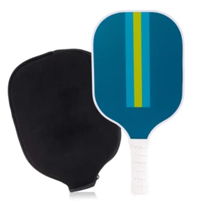 High-rebound fiberglass pickleball paddle with polymer honeycomb core for effortless power shots.