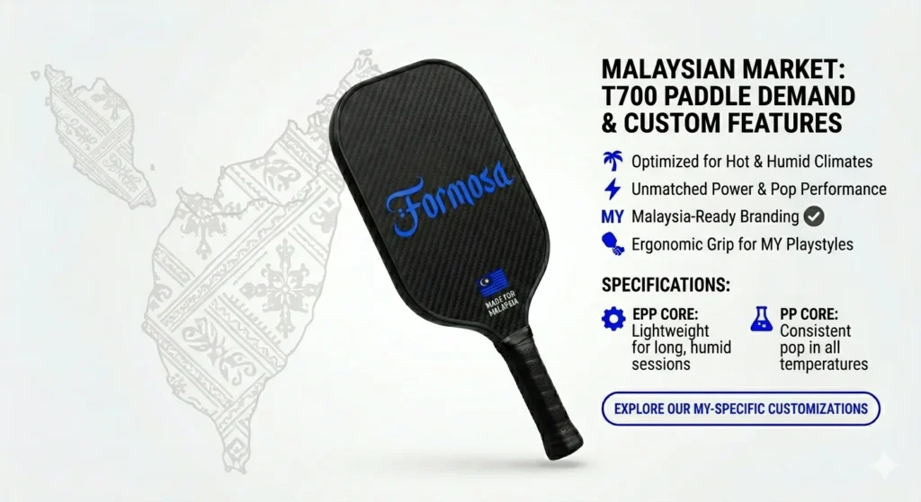 Malaysian T700 paddle custom