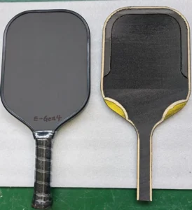 custom-eva-epp-hybrid-core-pickleball-paddle-e-gen4 Custom pickleball paddle featuring E-Gen4 hybrid EVA and EPP core for advanced shock absorption and soft feel.