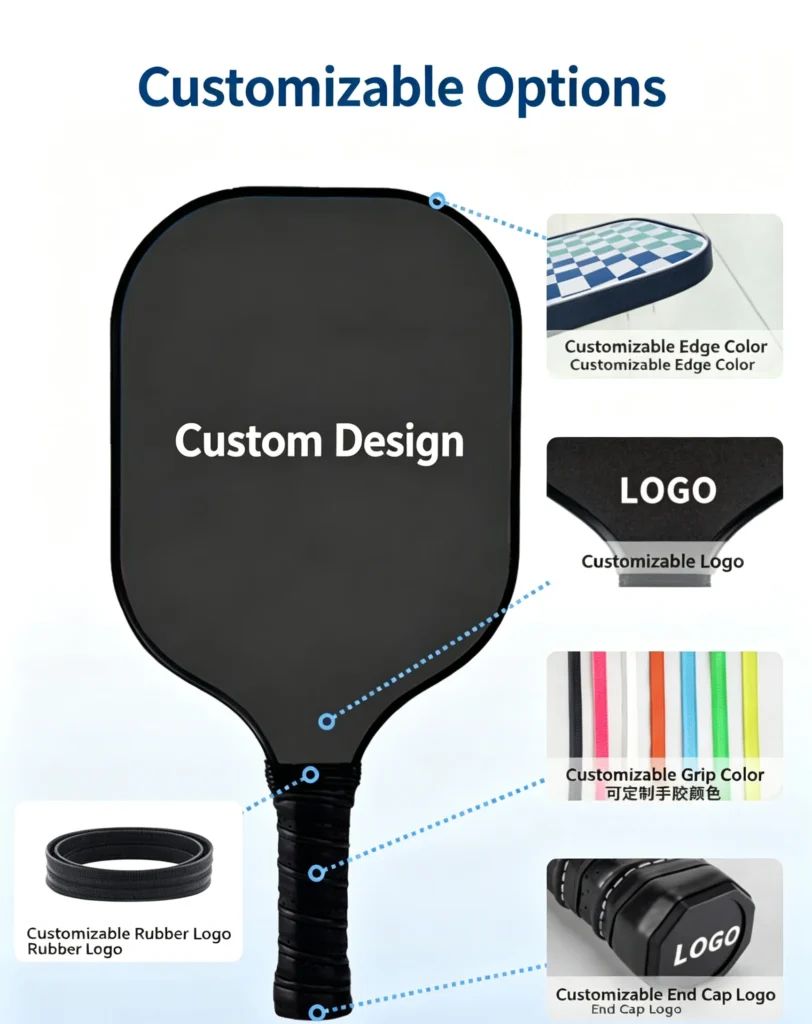 custom-t700-pickleball-paddle-oem Custom T700 pickleball paddle with OEM logo and graphics