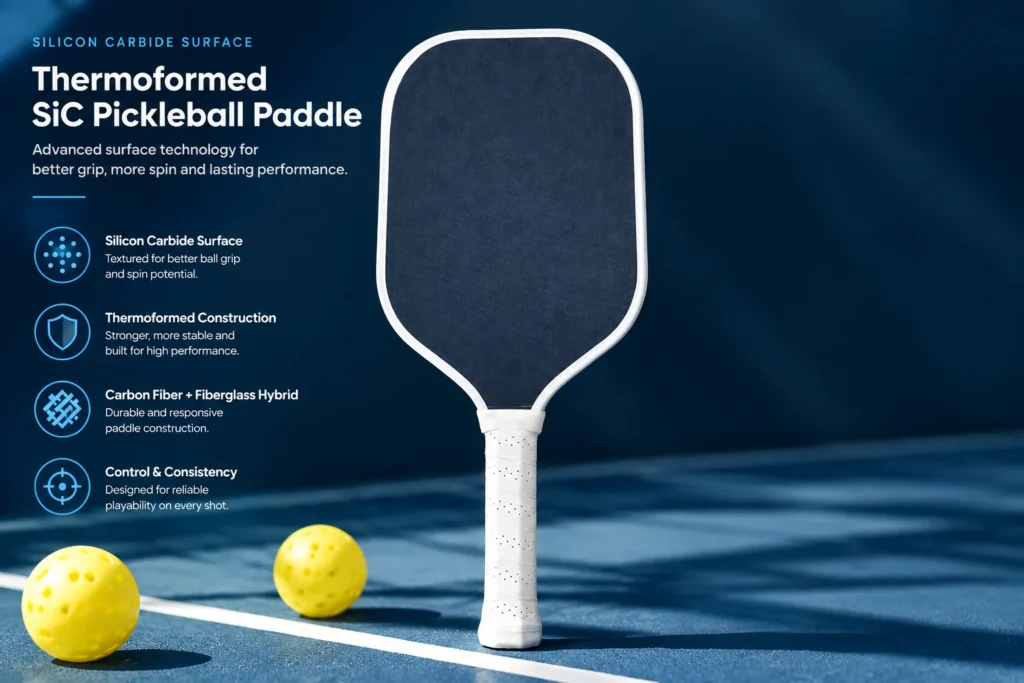 thermoformed sic pickleball paddle