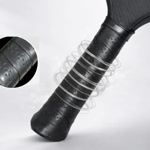 Ergonomic Contoured Pickleball Paddle Grip - Perforated and Cushioned for Maximum Comfort and Sweat Absorption
